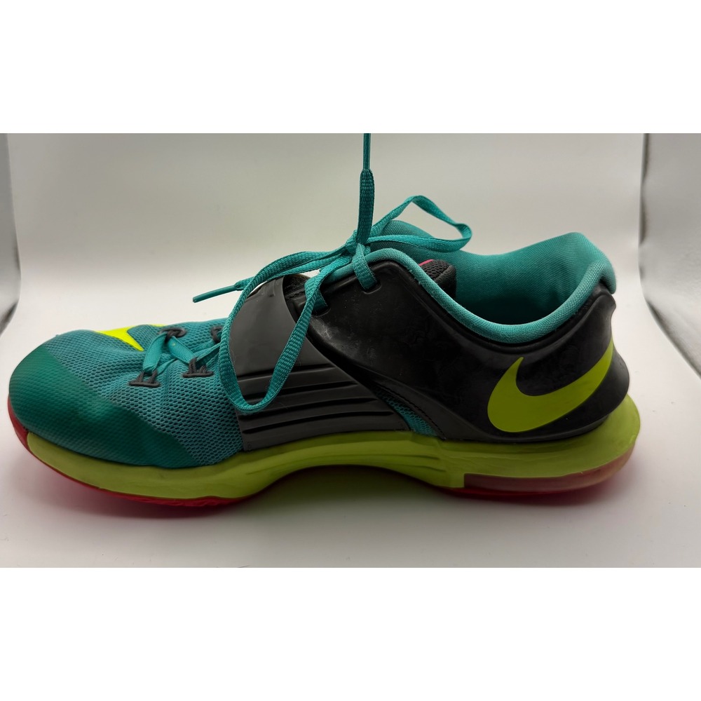 Nike KD 7 Uprising Kids Size 4Y Teal Green Good Condition 669942-300 Basketball